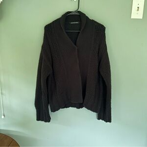 Naked Cashmere Women’s Black Sweater - 100% Cashmere, Snap Button Closure M